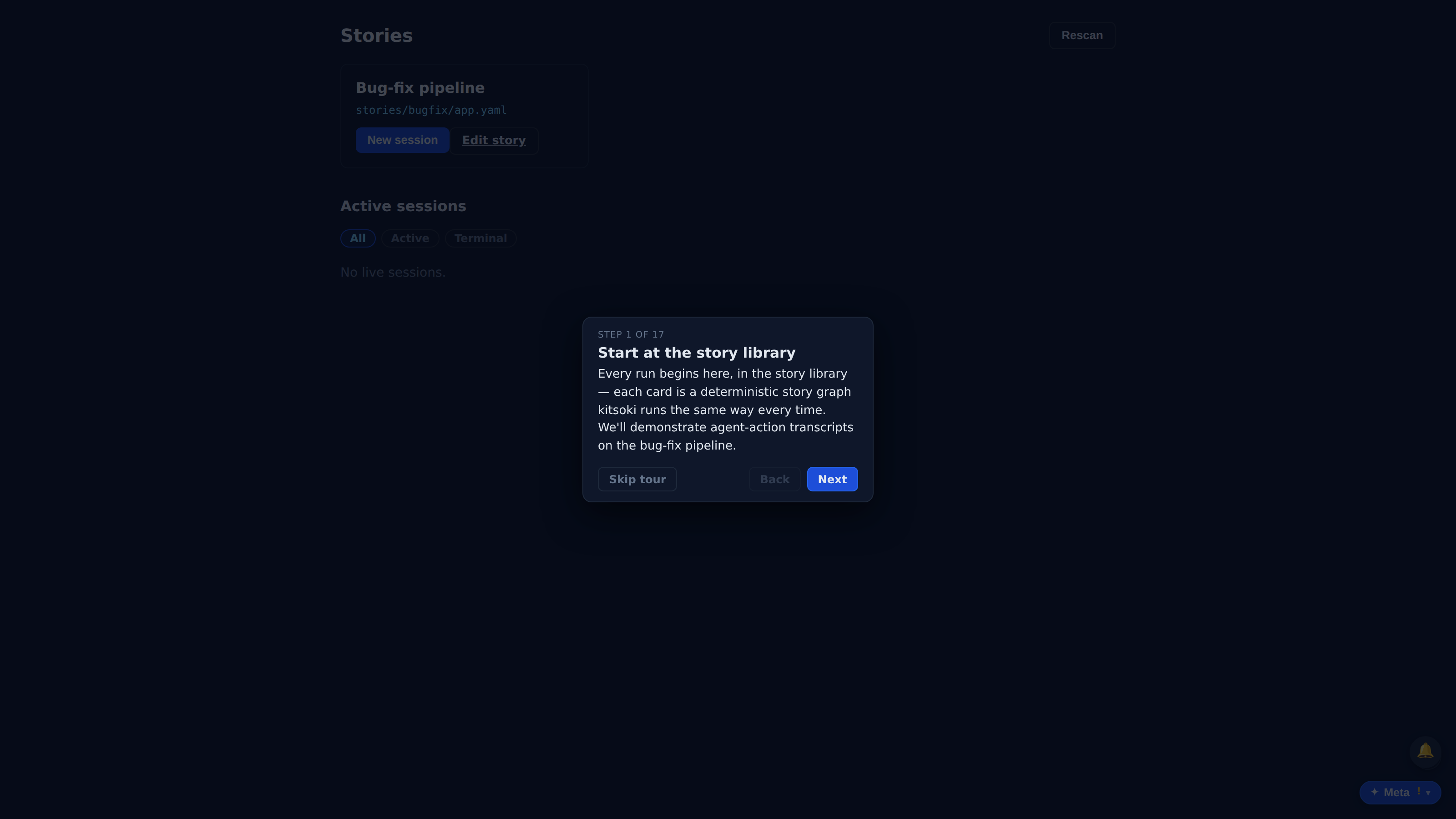 Agent action transcripts — demo poster
