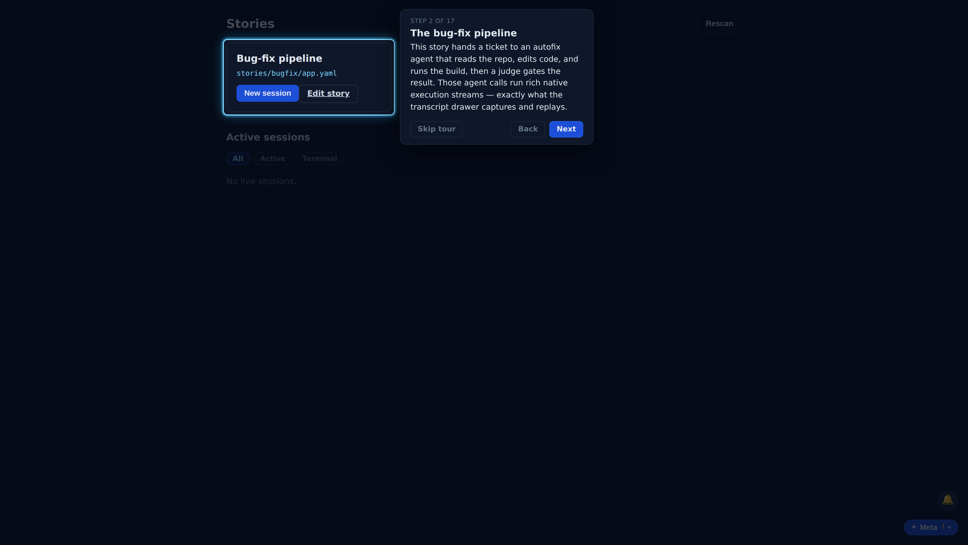 The bug-fix pipeline — screenshot