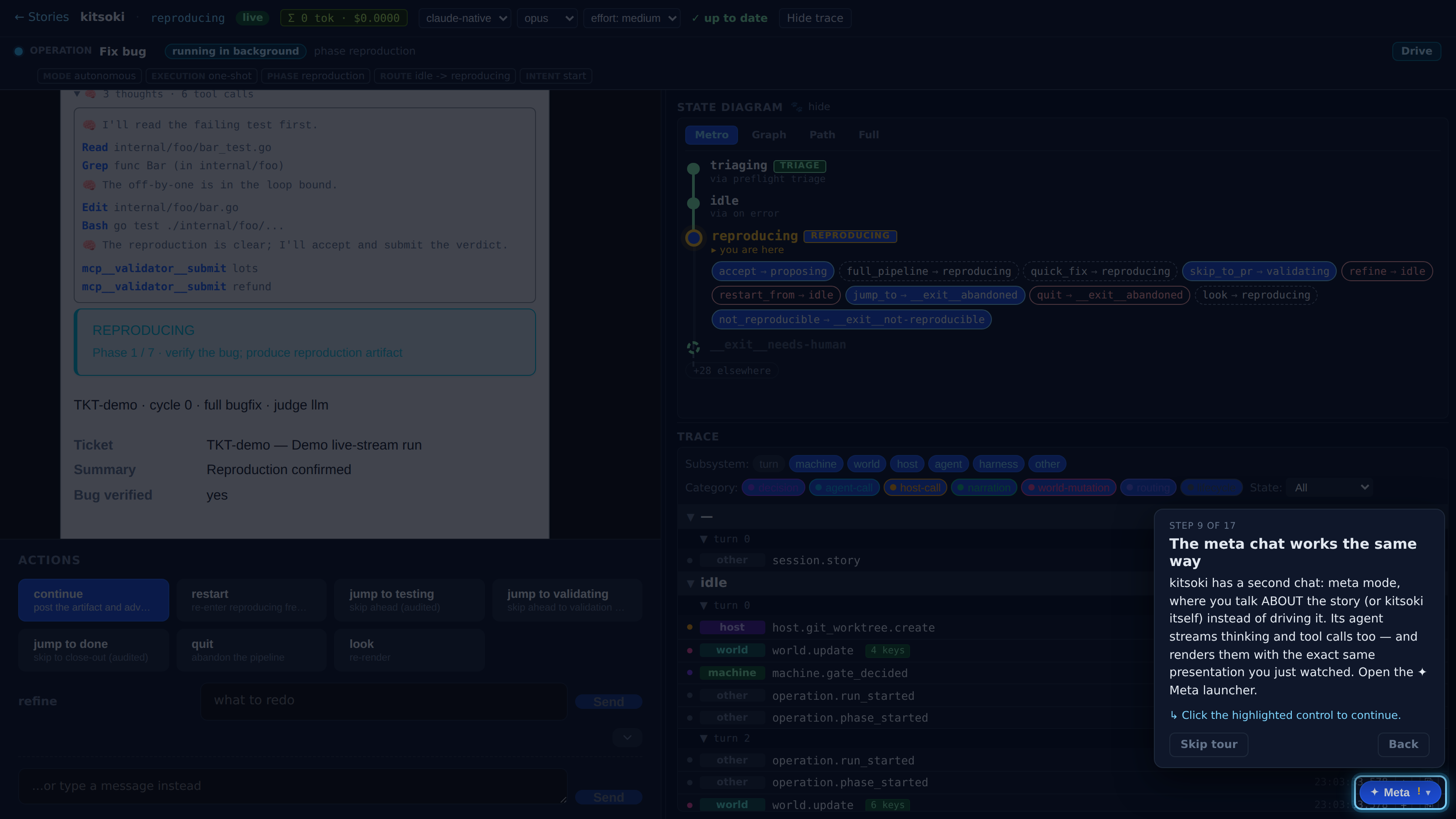 The meta chat works the same way — screenshot
