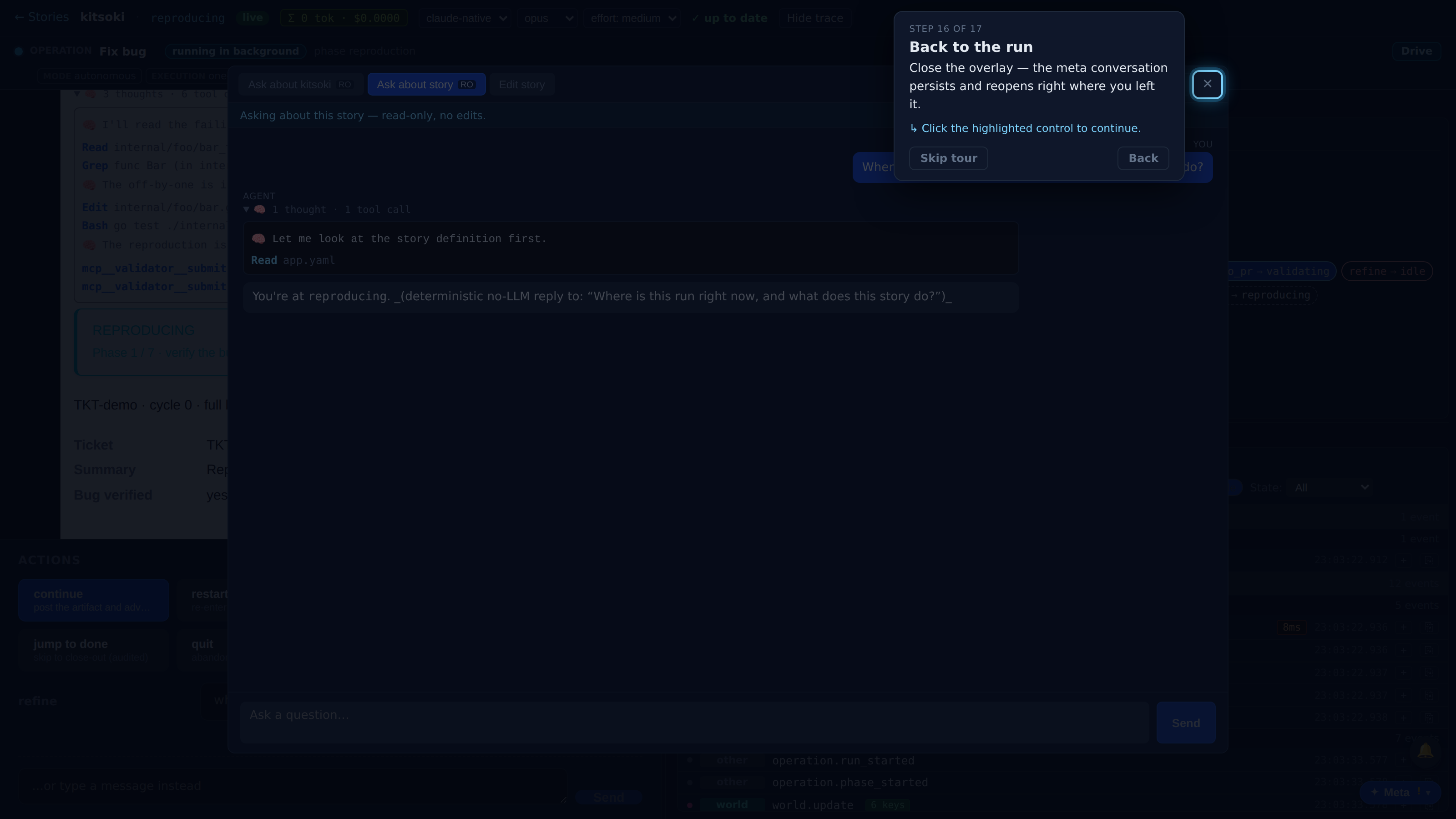 Back to the run — screenshot