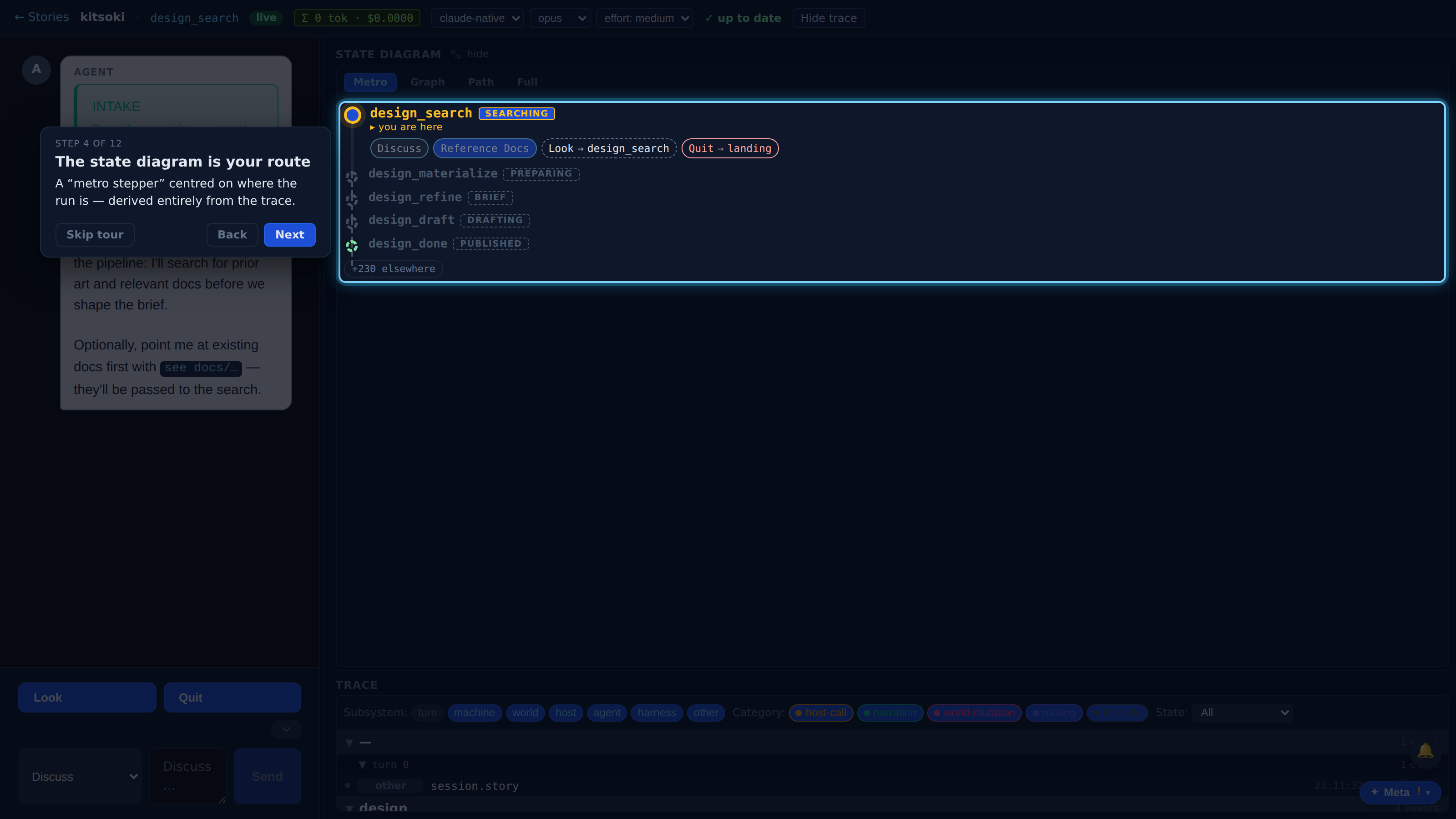 The state diagram is your route — screenshot