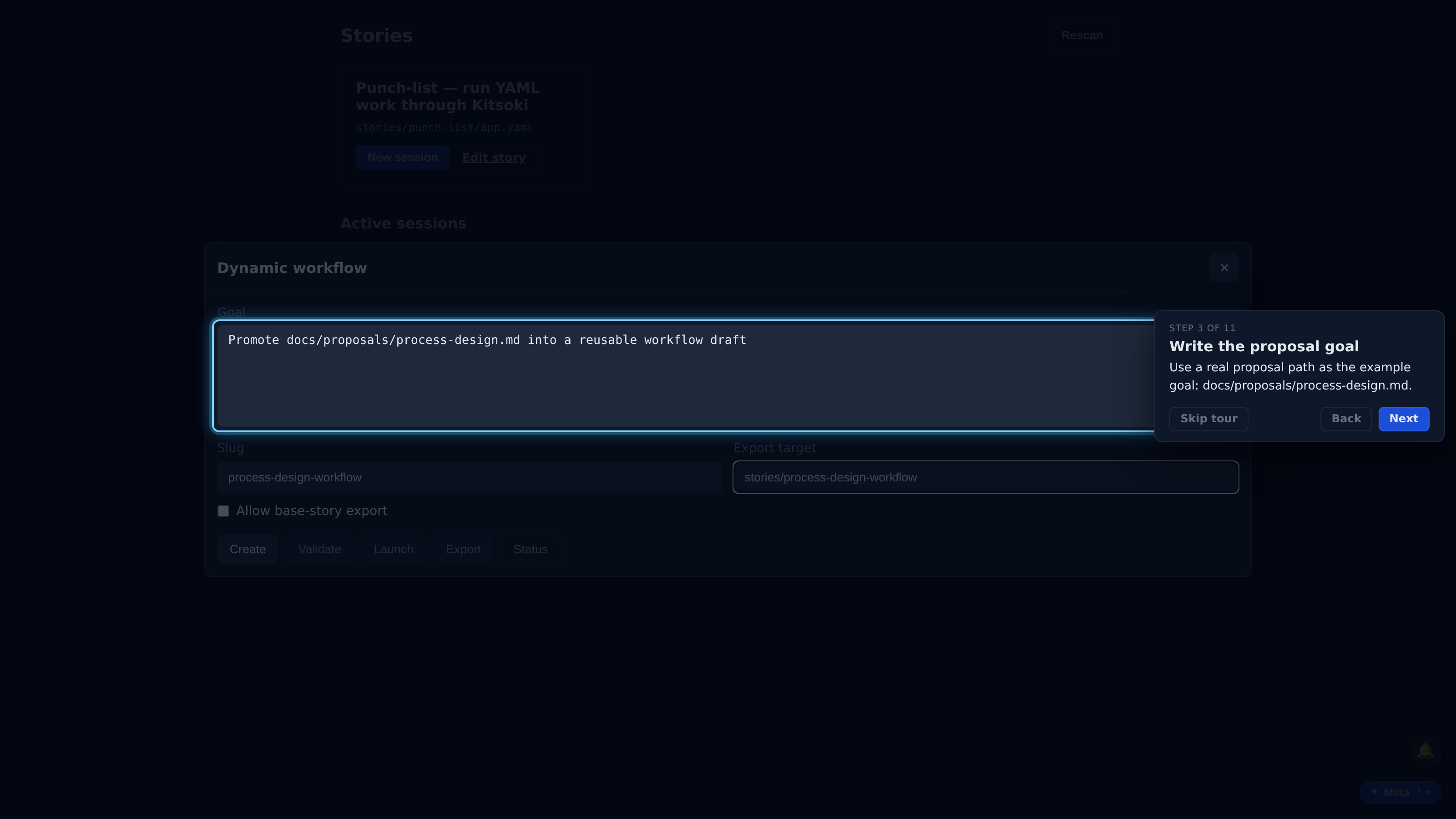 Write the proposal goal — screenshot