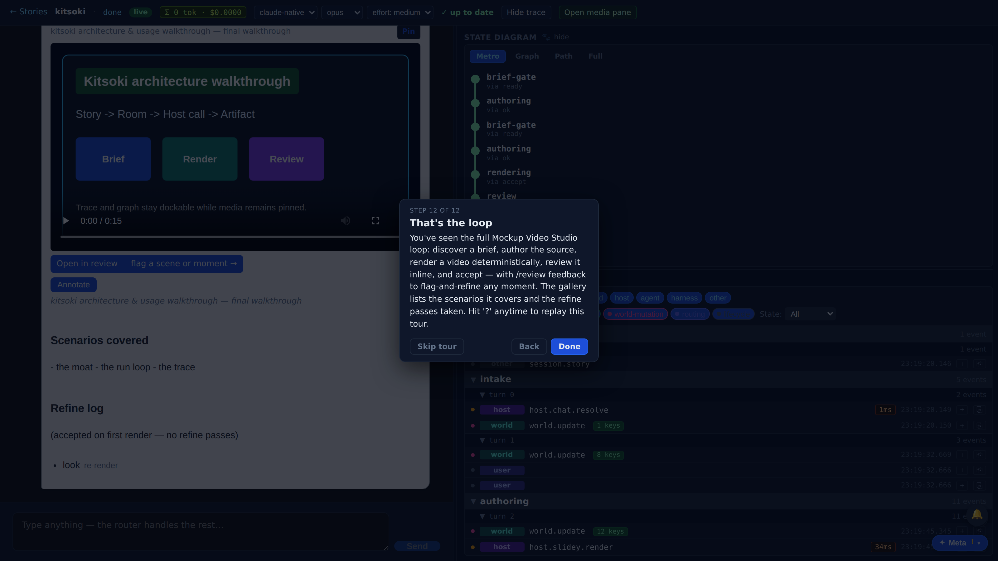 That's the loop — screenshot