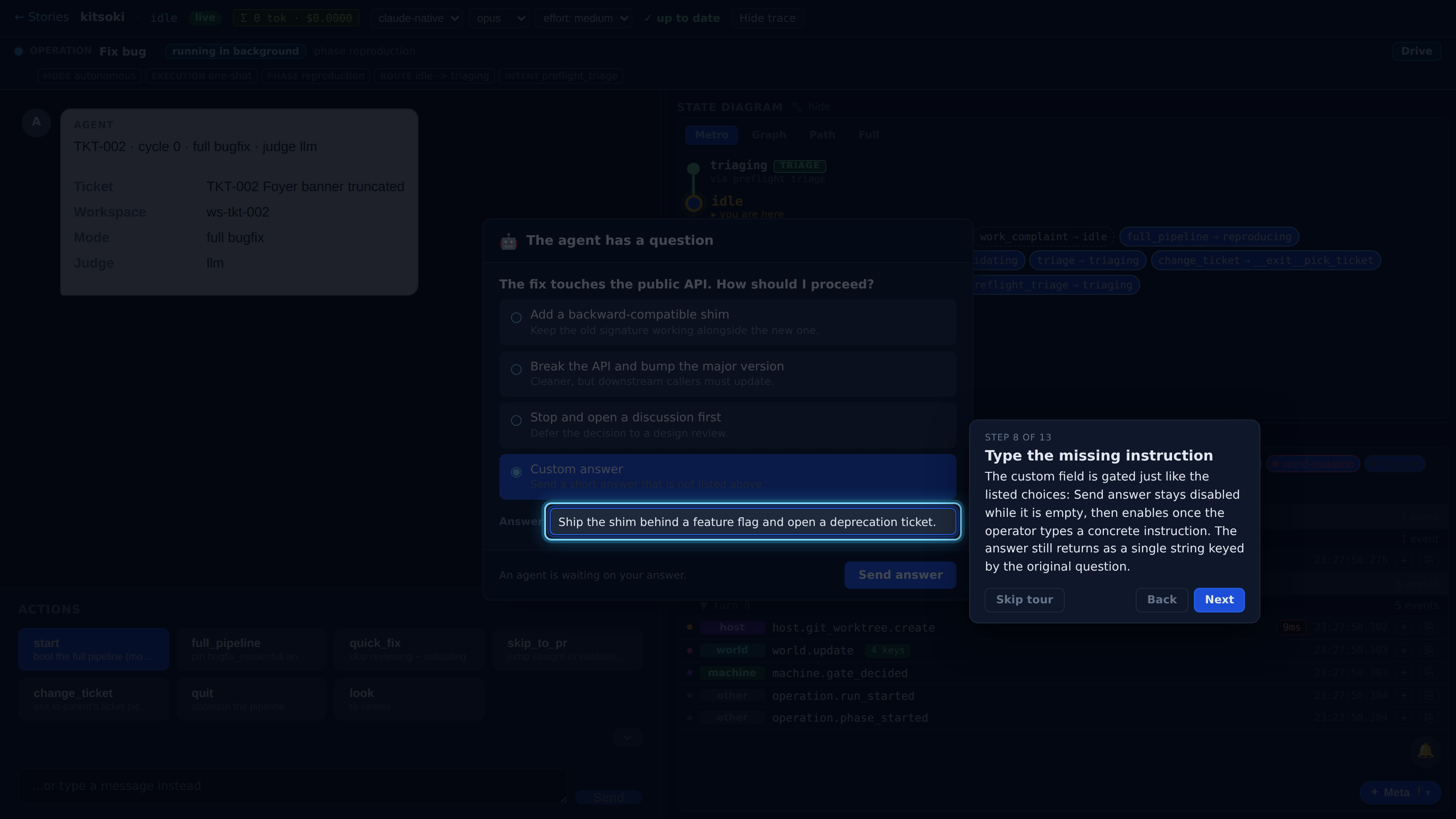 Type the missing instruction — screenshot
