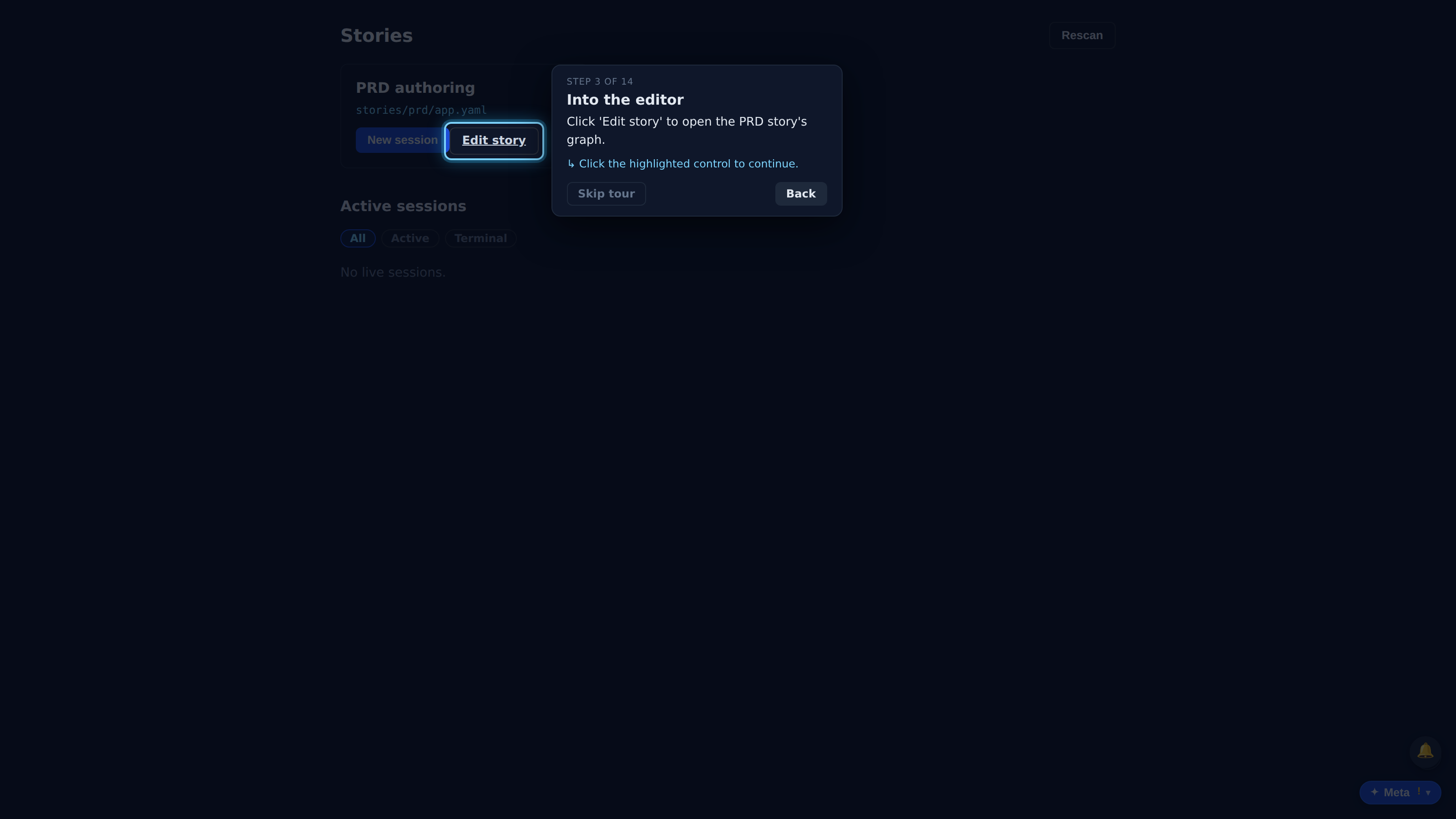 Into the editor — screenshot