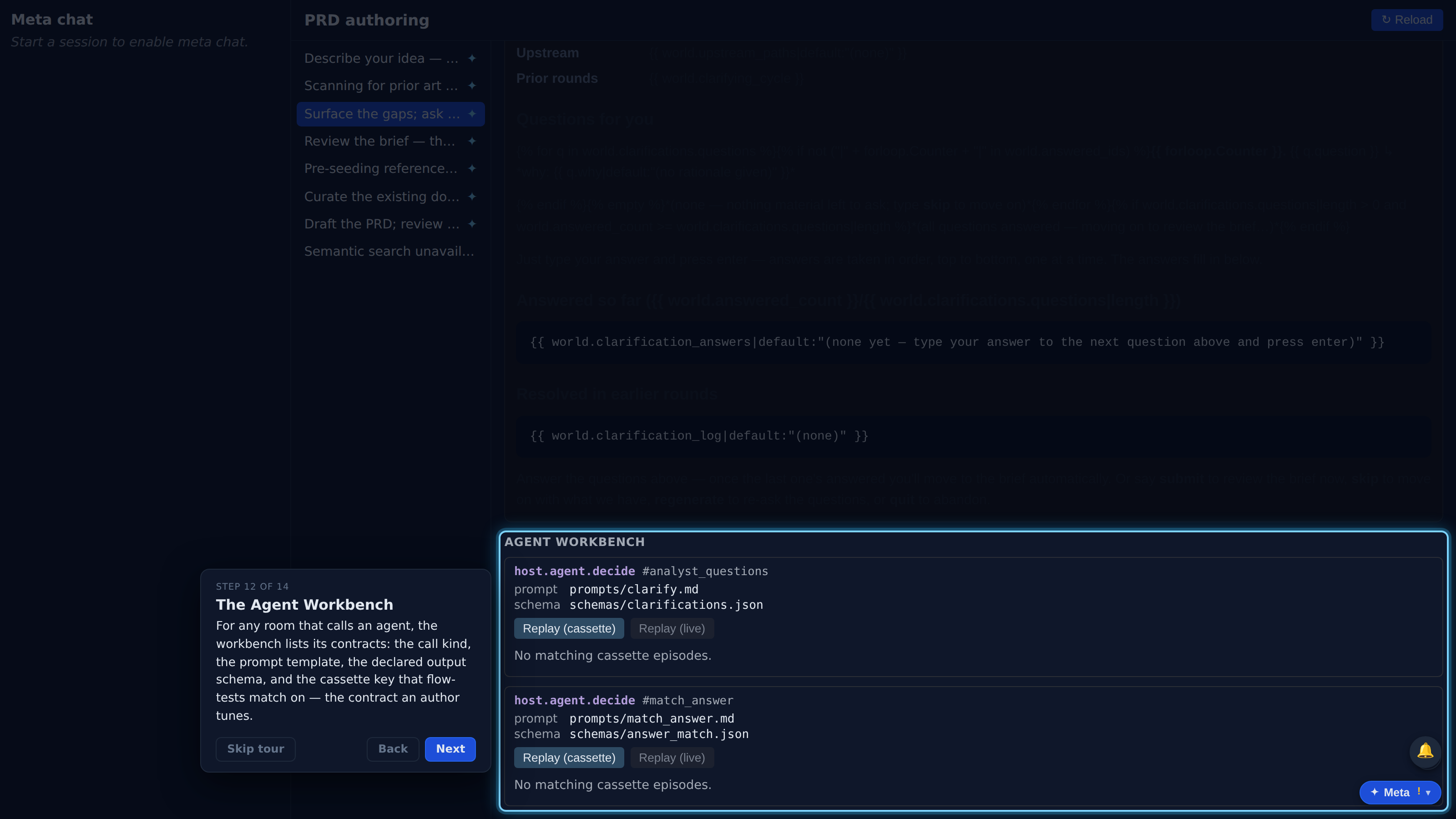 The Agent Workbench — screenshot