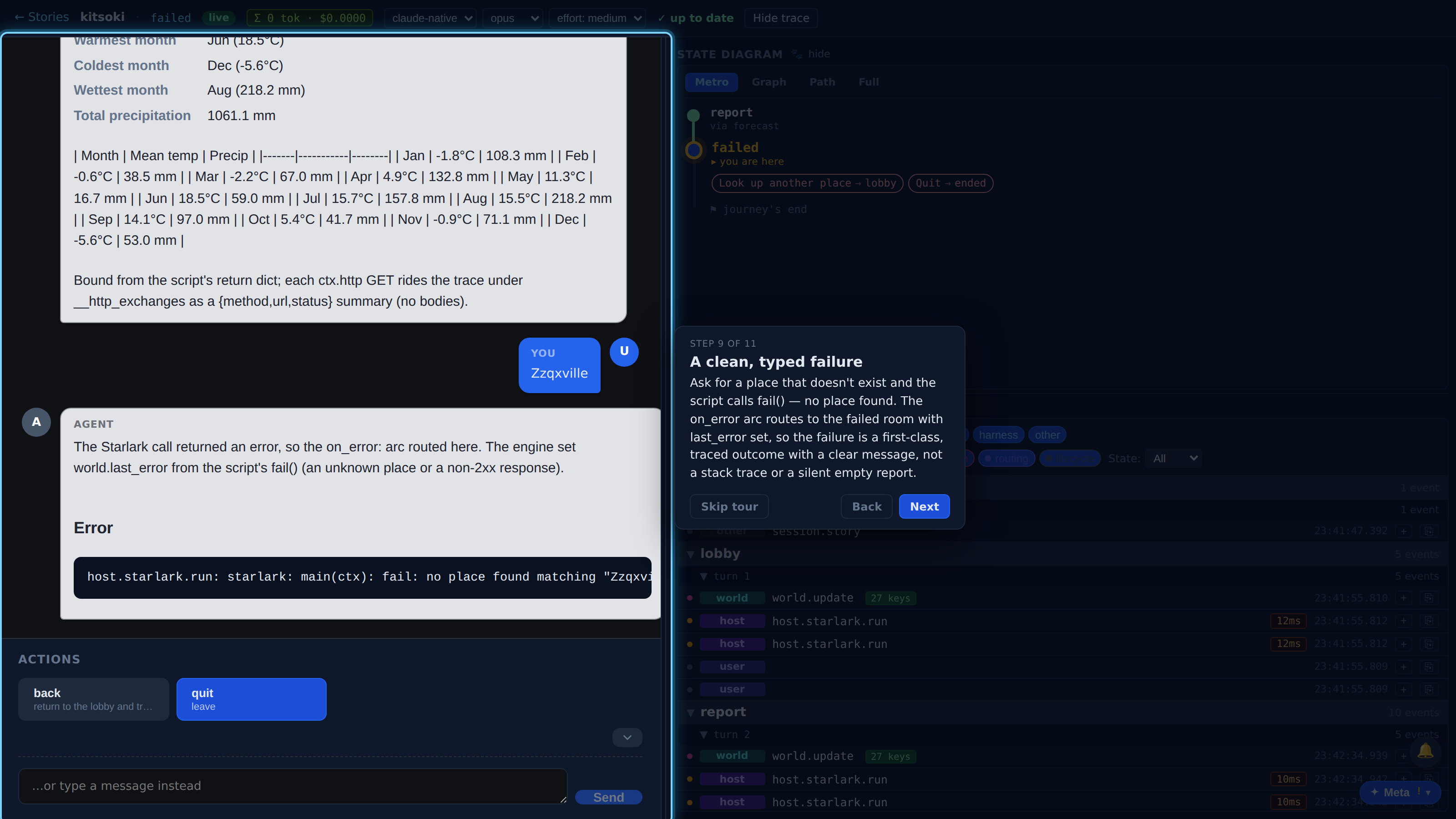 A clean, typed failure — screenshot